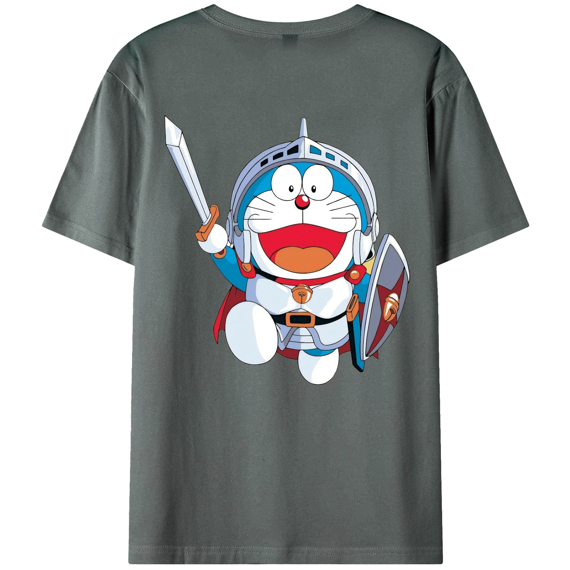 （画像用） ドラえもん Doraemon 綿100％ メンズ半袖Tシャツ（バックプリント） 通気性